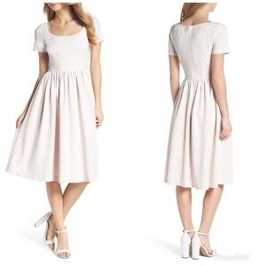 Gal Meets Glam Beige Sleeveless Dress